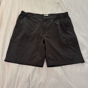 Weatherproof Vintage Hybrid Chino Solid Black Golf Shorts Size 36 9" Inseam